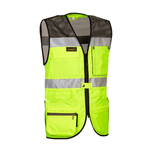 MANTRAILING Weste mit Netz Unisex gelb