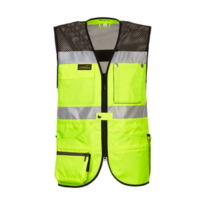 MANTRAILING Weste mit Netz Unisex gelb