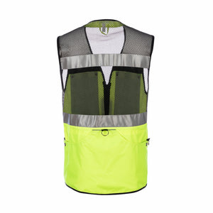 MANTRAILING Weste mit Netz Unisex gelb