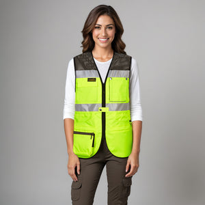 MANTRAILING Weste mit Netz Unisex gelb