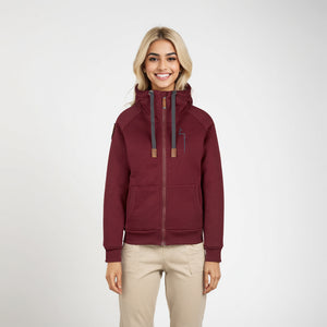 WINTER Hoodie Damen granat