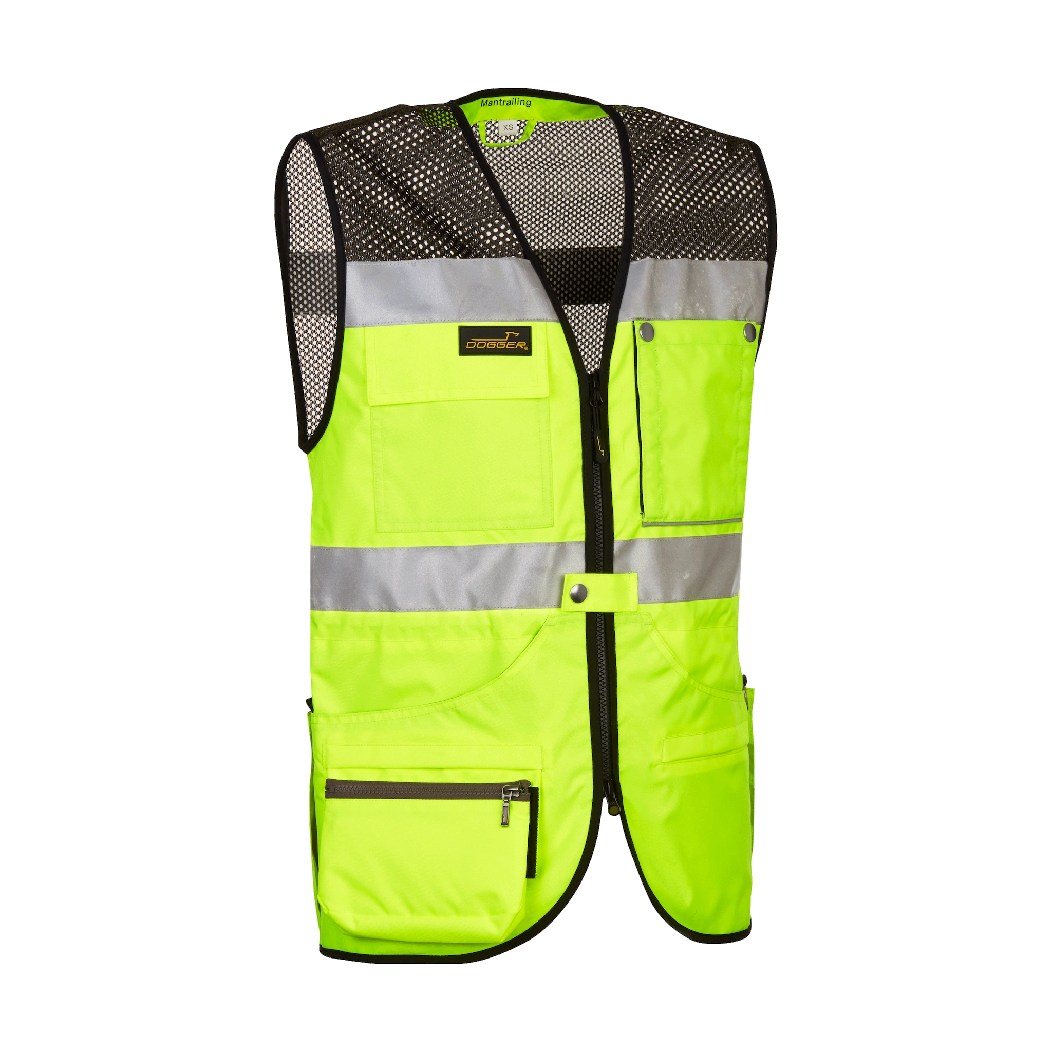 MANTRAILING Weste mit Netz Unisex gelb