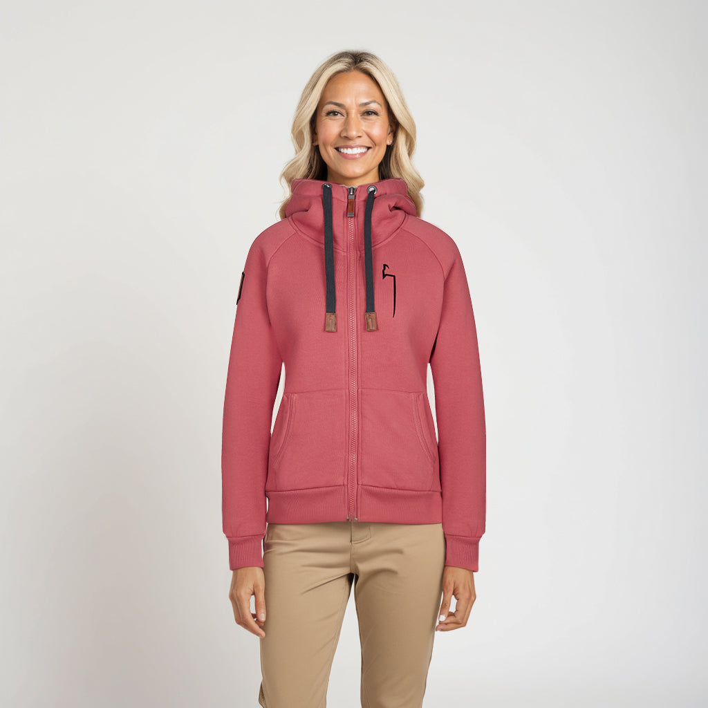 WINTER Hoodie Damen terracotta